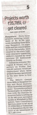The company received the approval for its MRO project at WhiteField, Bangalore