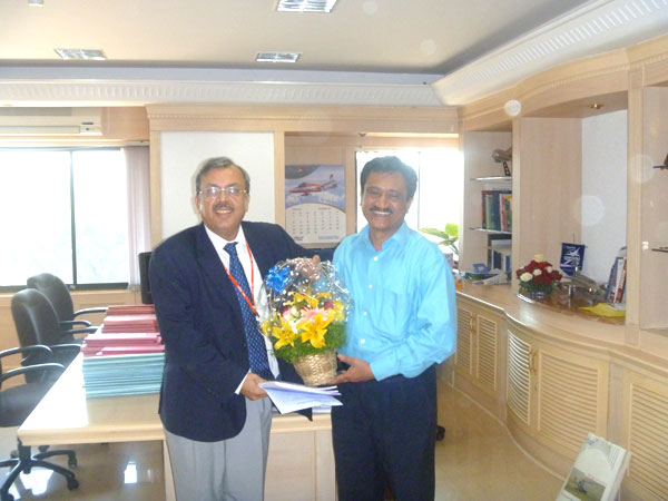 Meeting with HAL current Chairman P.V. Desmukh regarding VRT operations.